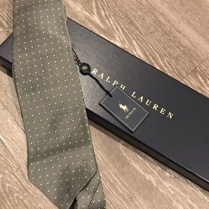 Polo Ralph Lauren Silver Pindot Tie